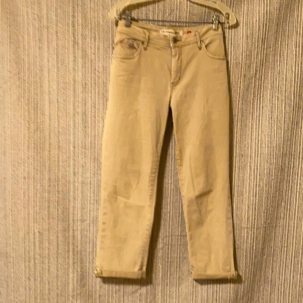 Christopher bene Tan Crop Skinny Jeans